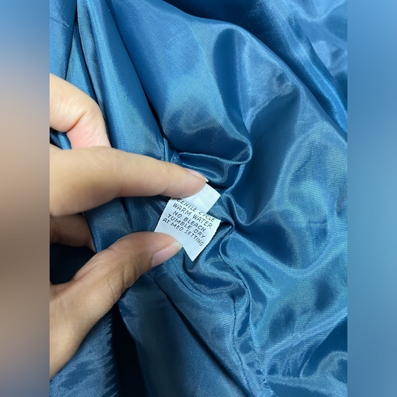 Vintage Samuel Robert by Peter Hatsi Androu Blue ultra suede blazer Size 6 - Picture 6 of 9